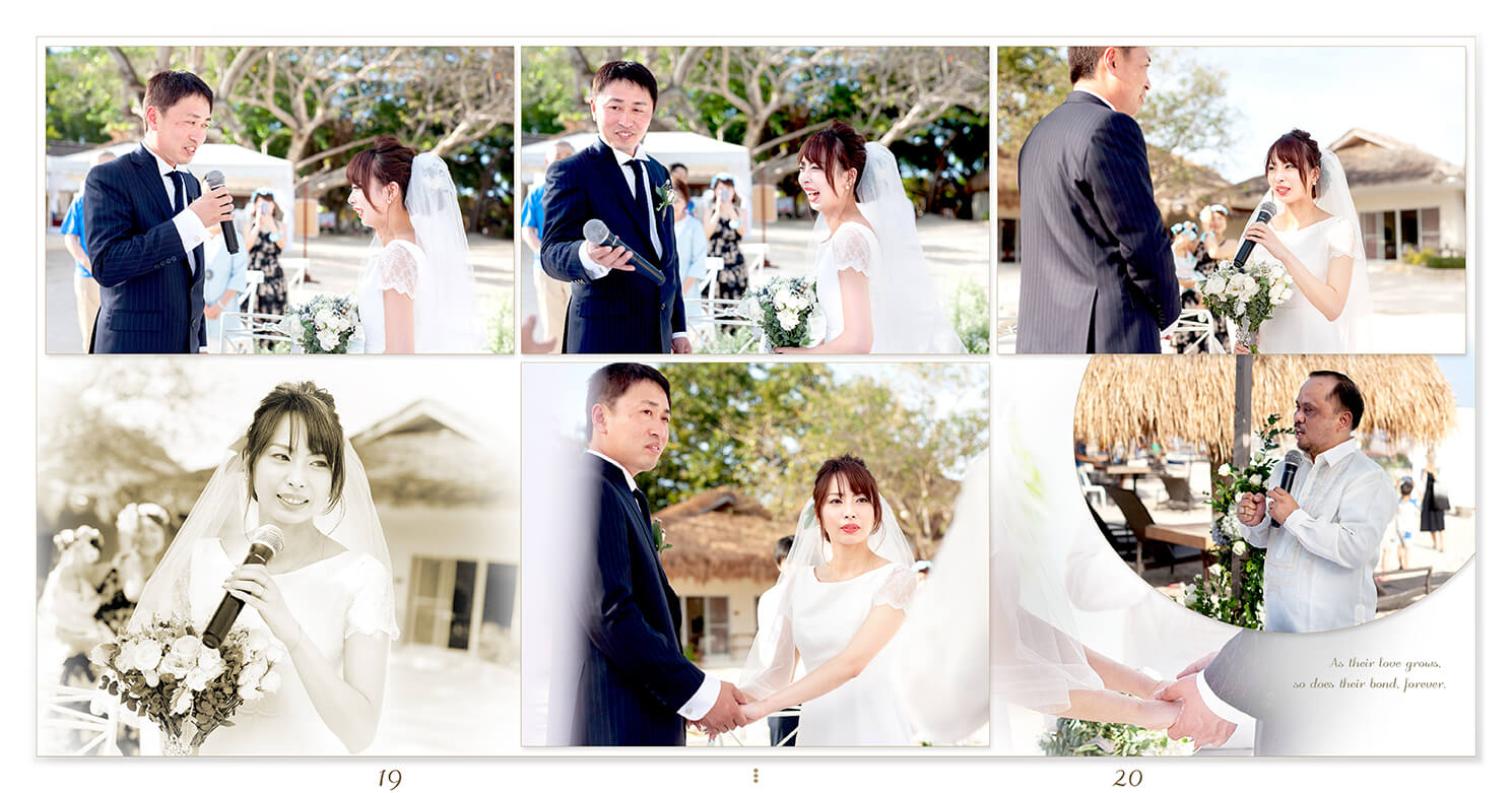 19～20ページ セブ島 結婚式アルバム