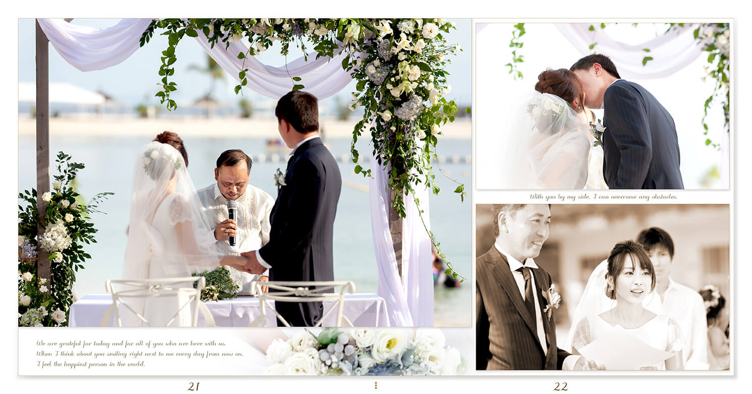 21～22ページ セブ島 結婚式アルバム