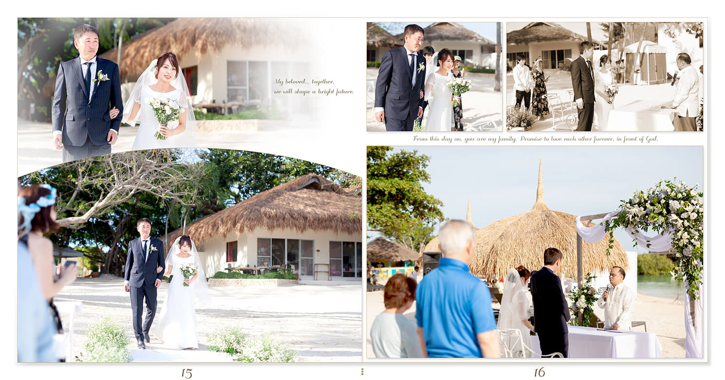 15～16ページ セブ島 結婚式アルバム