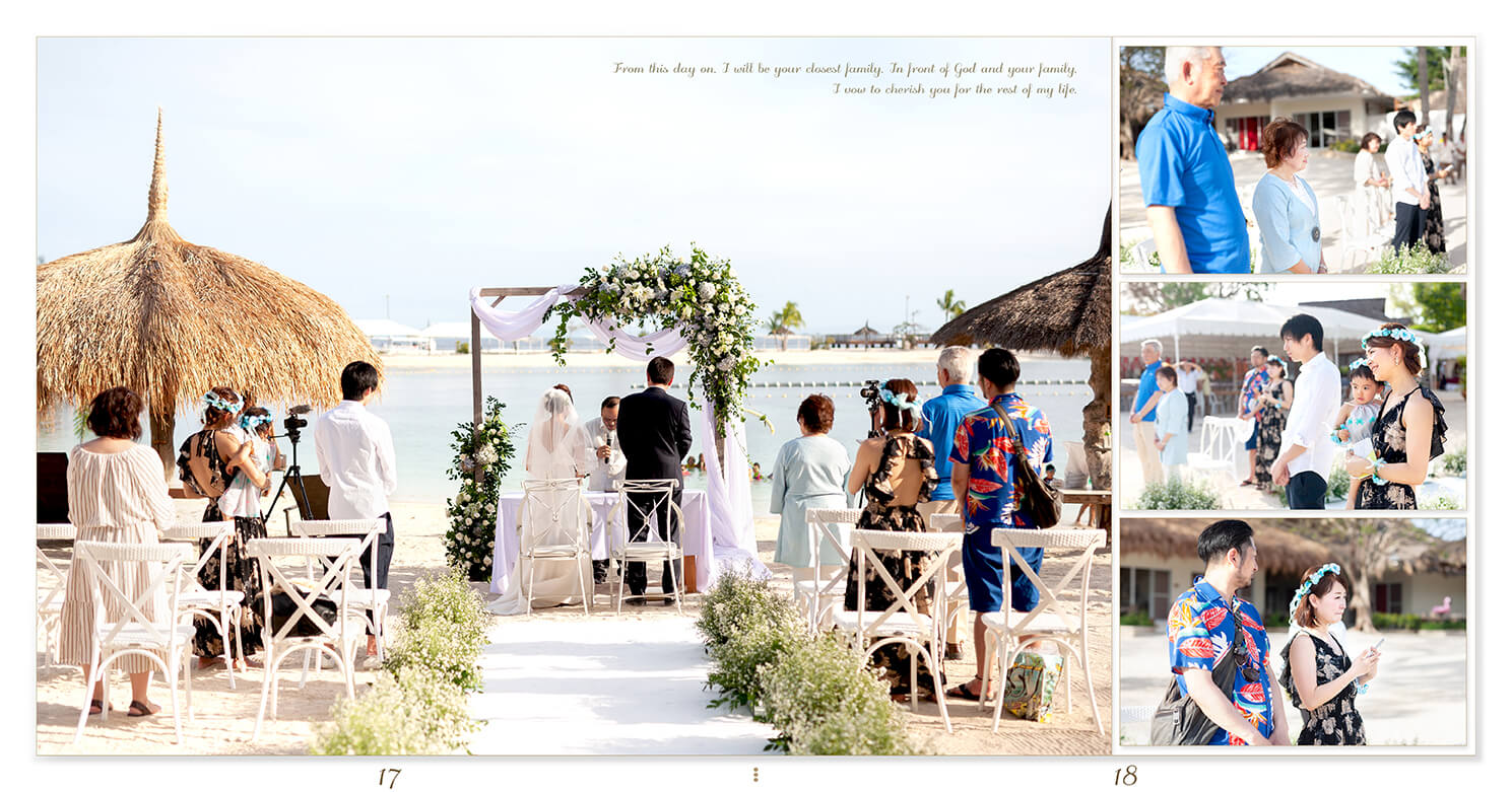 17～18ページ セブ島 結婚式アルバム