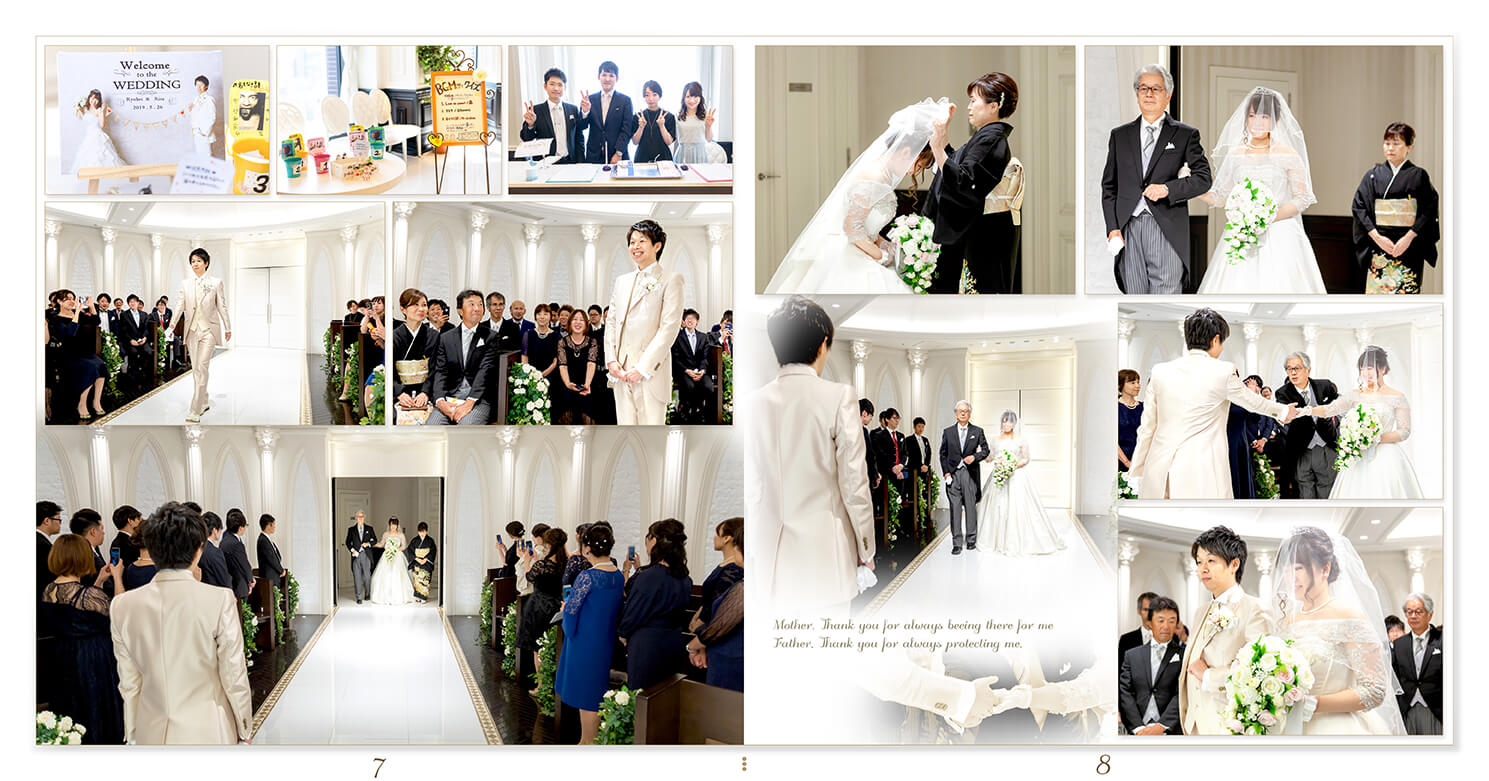 7～8ページ アンジェリオン オ プラザ東京 結婚アルバム