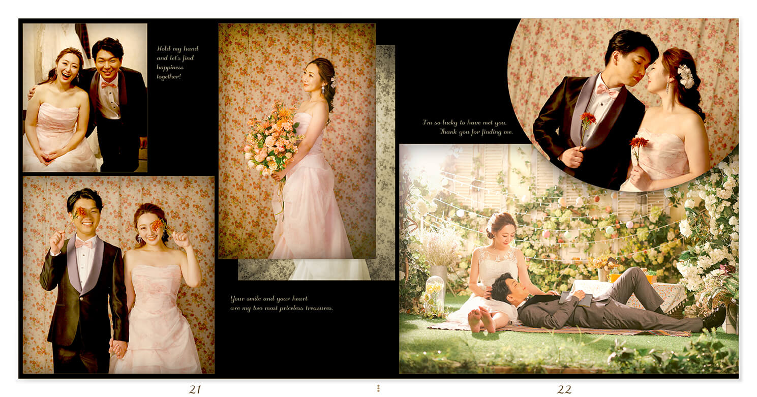 21～22ページ 韓国 前撮りアルバム