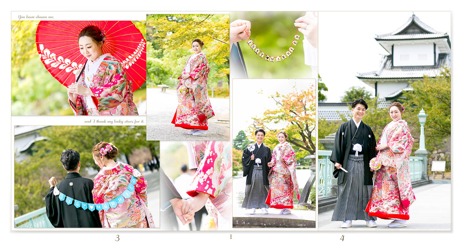 3～4ページ 金沢 前撮りアルバム