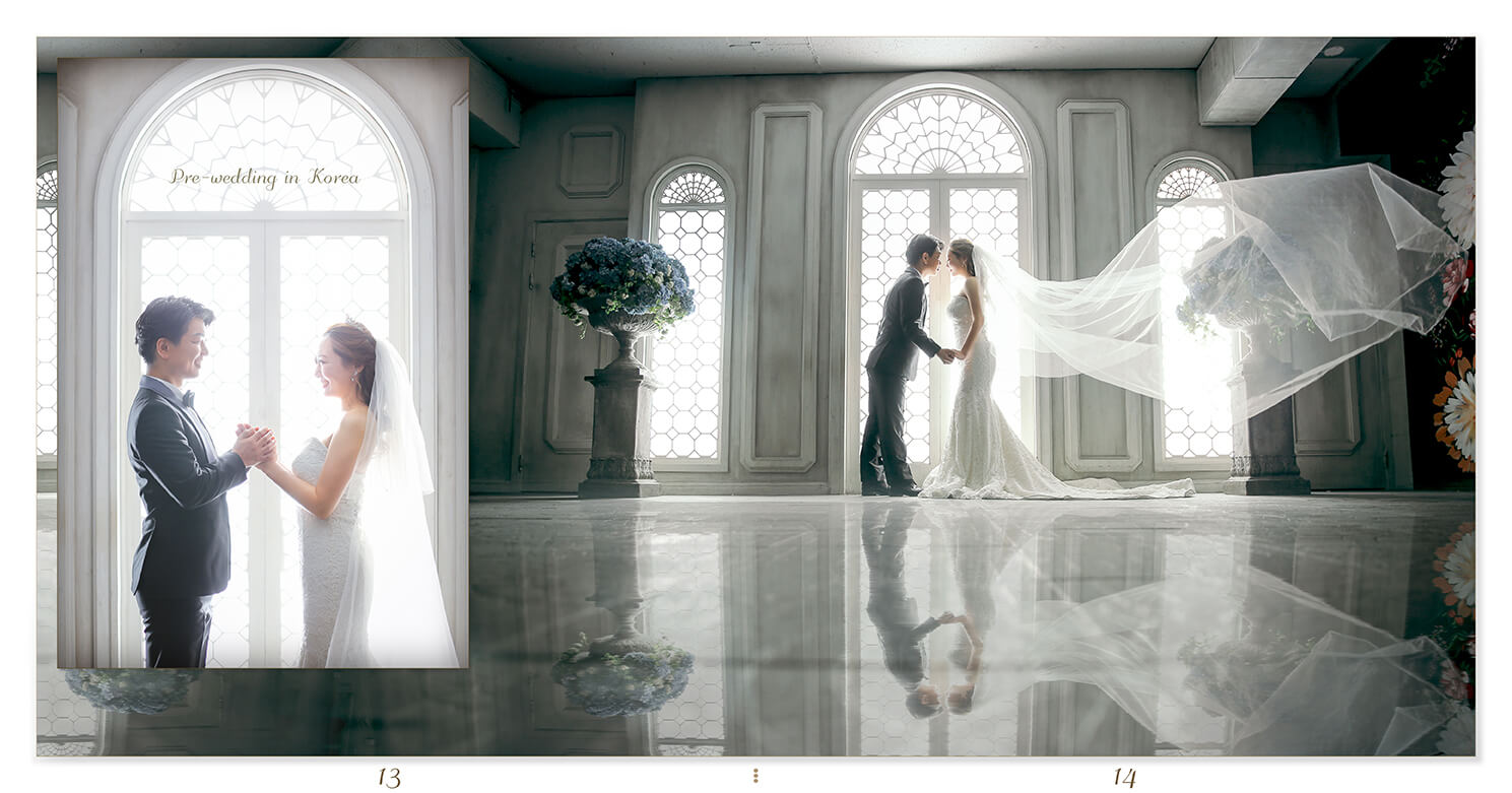 13～14ページ 韓国 前撮りアルバム