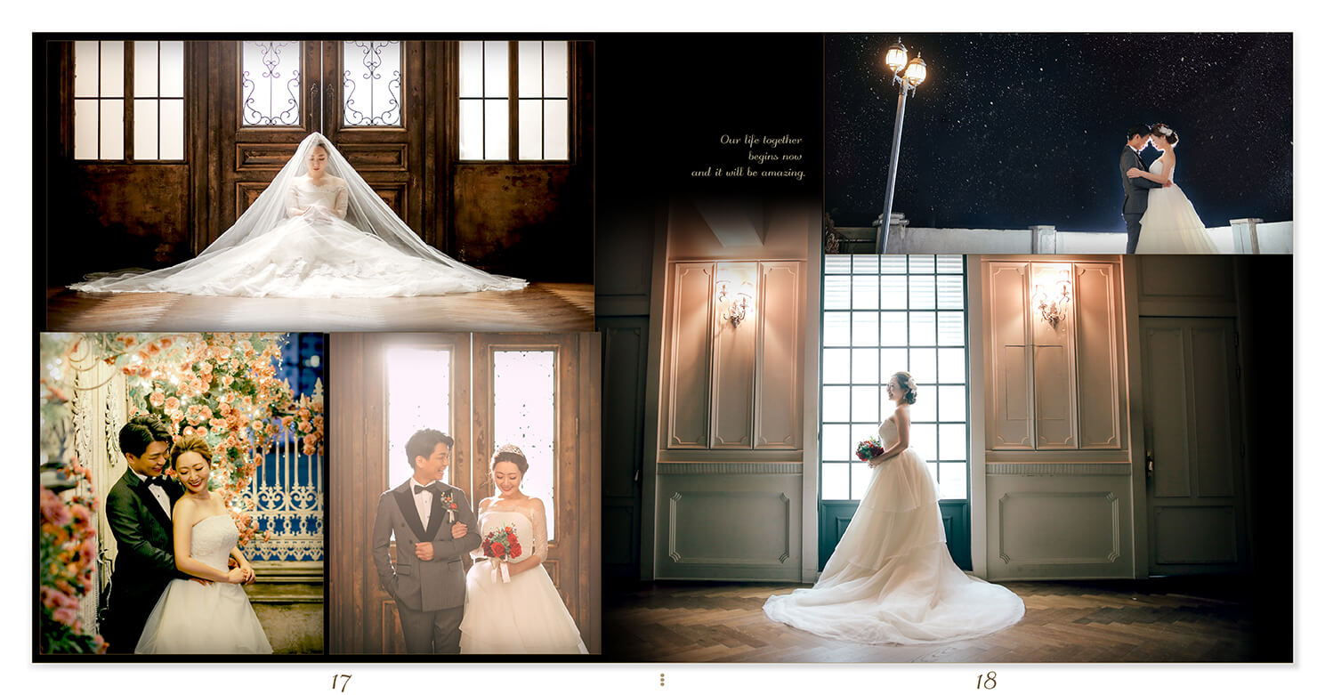 17～18ページ 韓国 前撮りアルバム