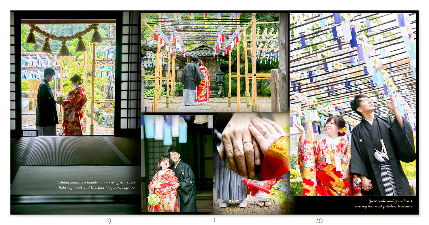 9～10ページ 正寿院　前撮りアルバム