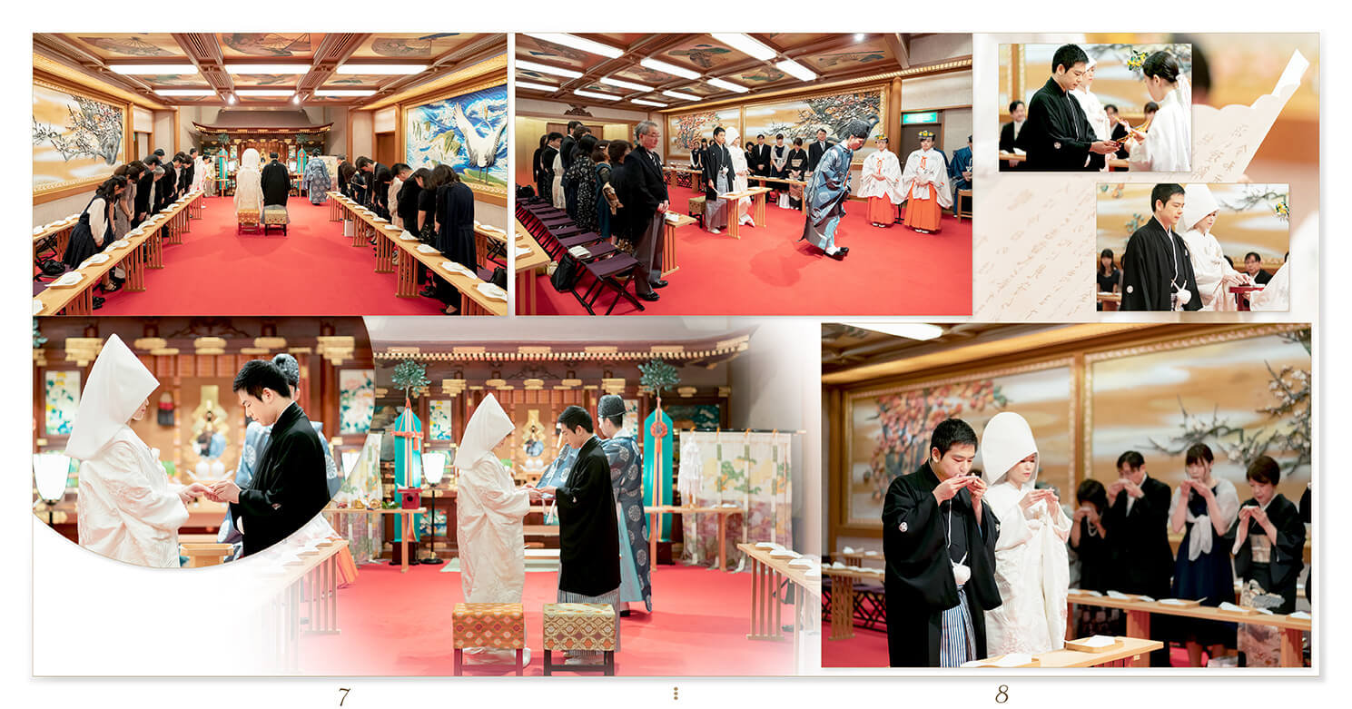 7～8ページ ホテル雅叙園東京　結婚式アルバム