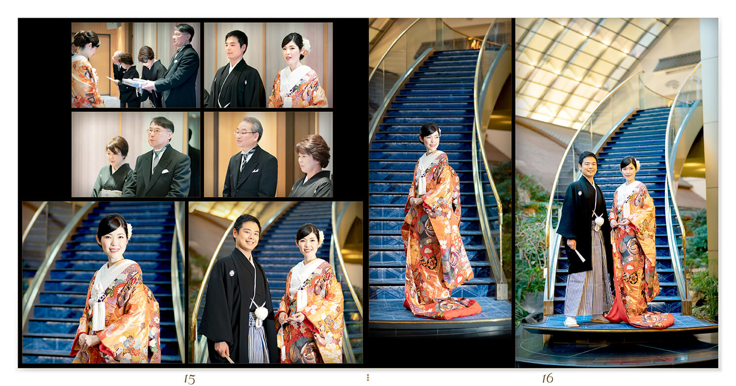 15～16ページ ホテル雅叙園東京　結婚式アルバム