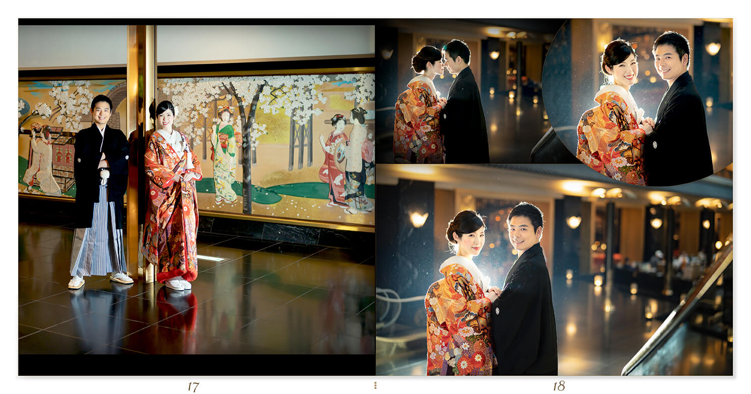 17～18ページ ホテル雅叙園東京　結婚式アルバム