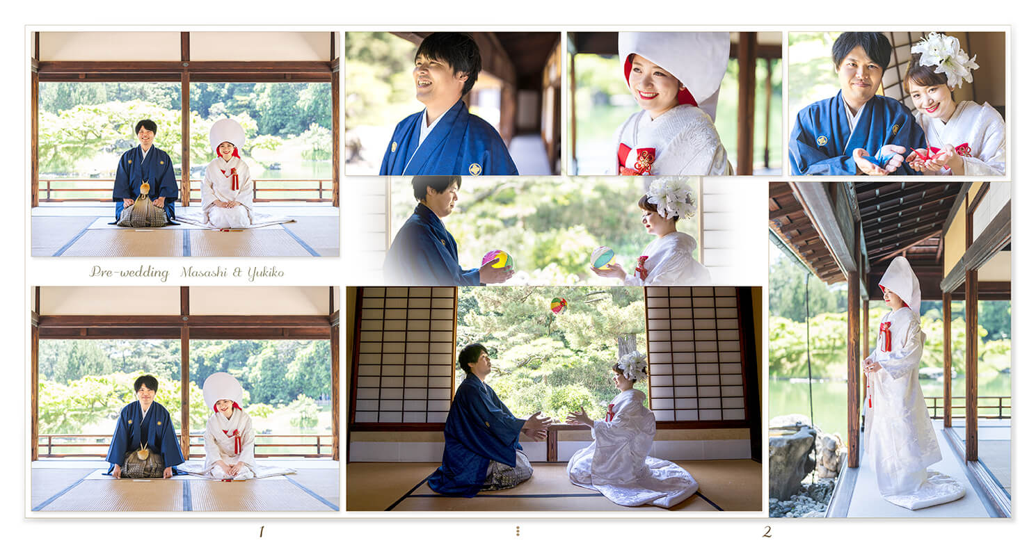 1～2ページ 和装 前撮りアルバム