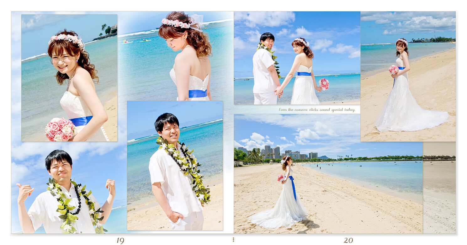 19～20ページ ハワイフォトウエディング 結婚アルバム