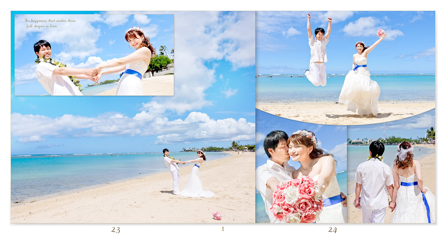 23～24ページ ハワイフォトウエディング 結婚アルバム