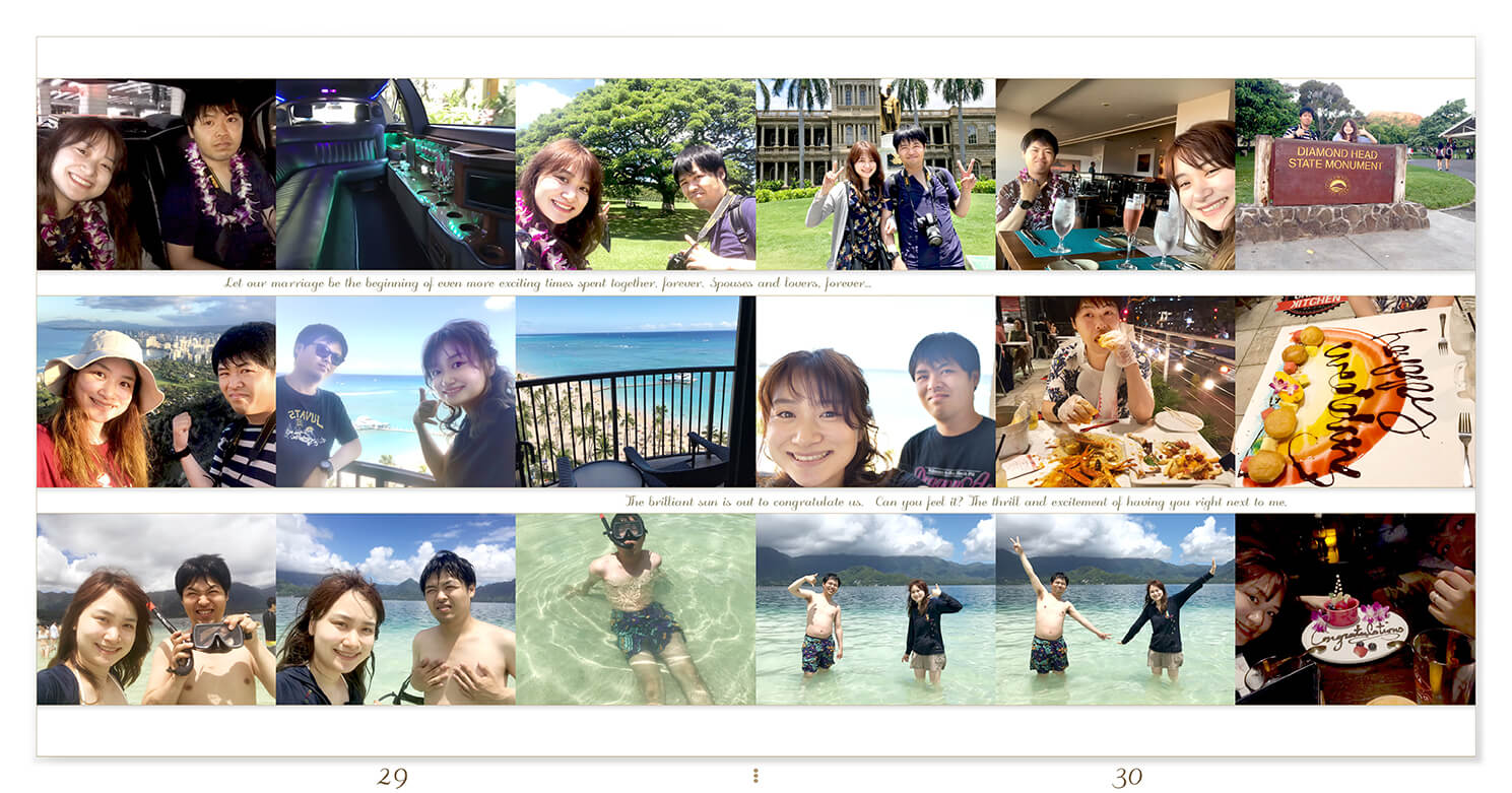 29～30ページ ハワイ新婚旅行 アルバム