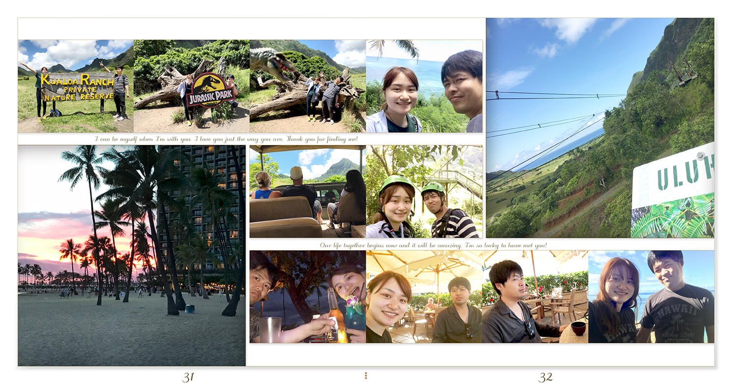 31～32ページ ハワイ新婚旅行 アルバム