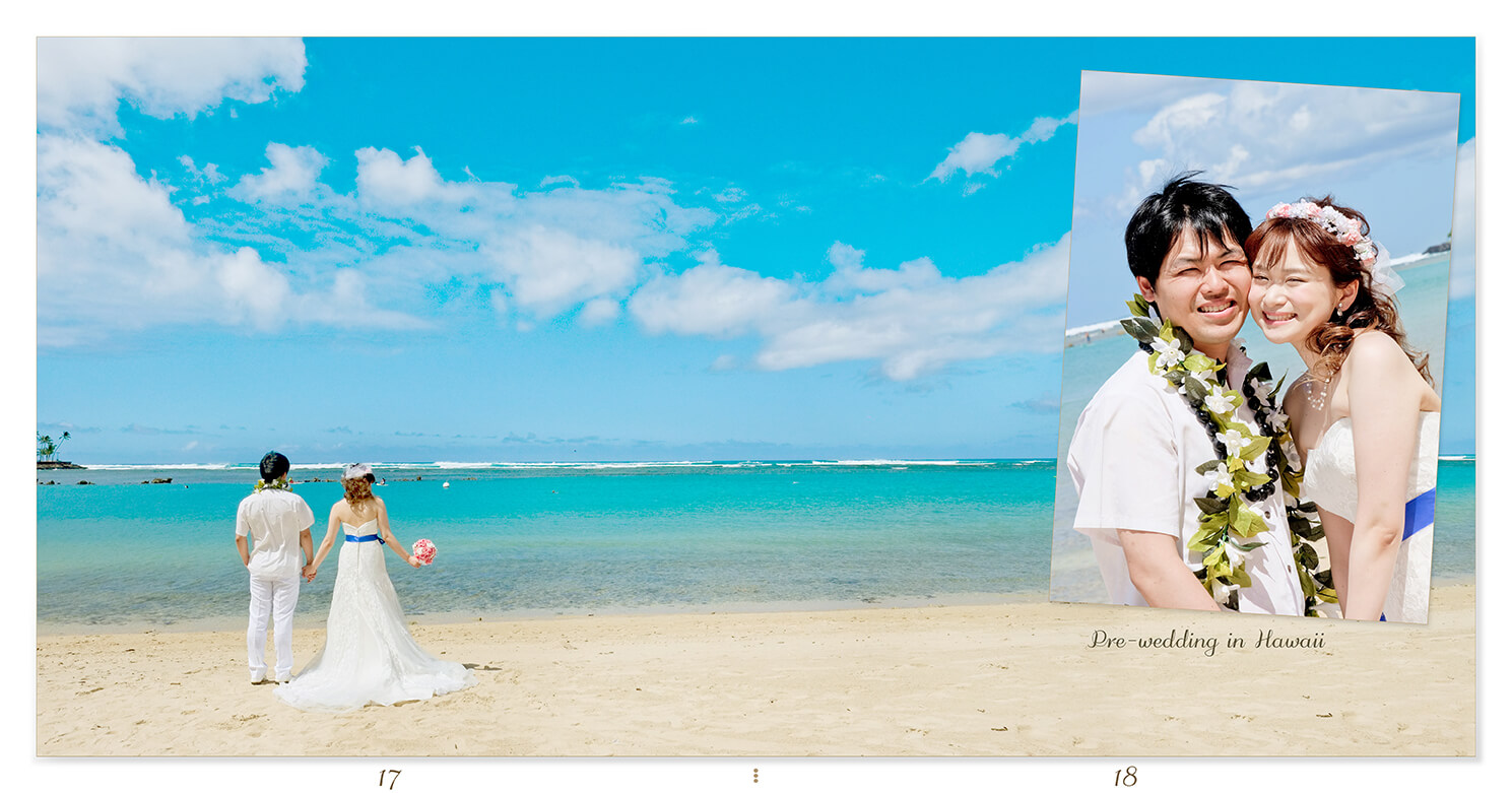 17～18ページ ハワイフォトウエディング 結婚アルバム