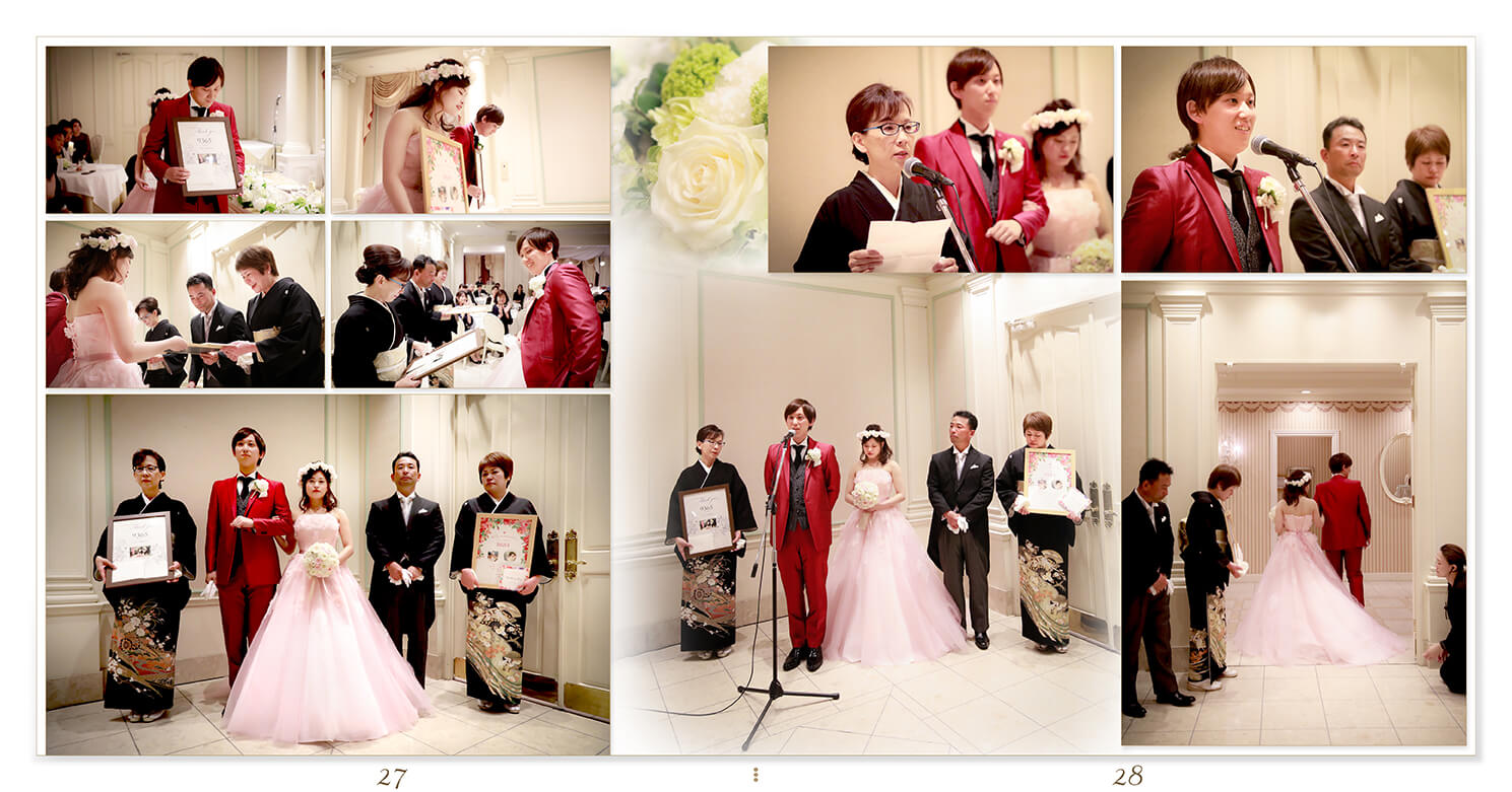 27～28ページ チャペル挙式・披露宴 結婚式アルバム