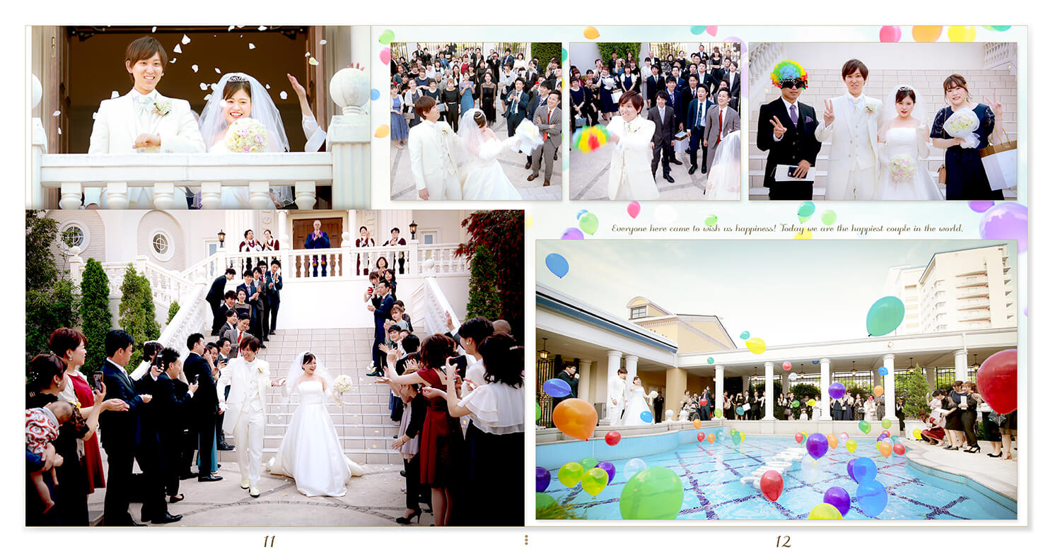 11～12ページ チャペル挙式・披露宴 結婚式アルバム