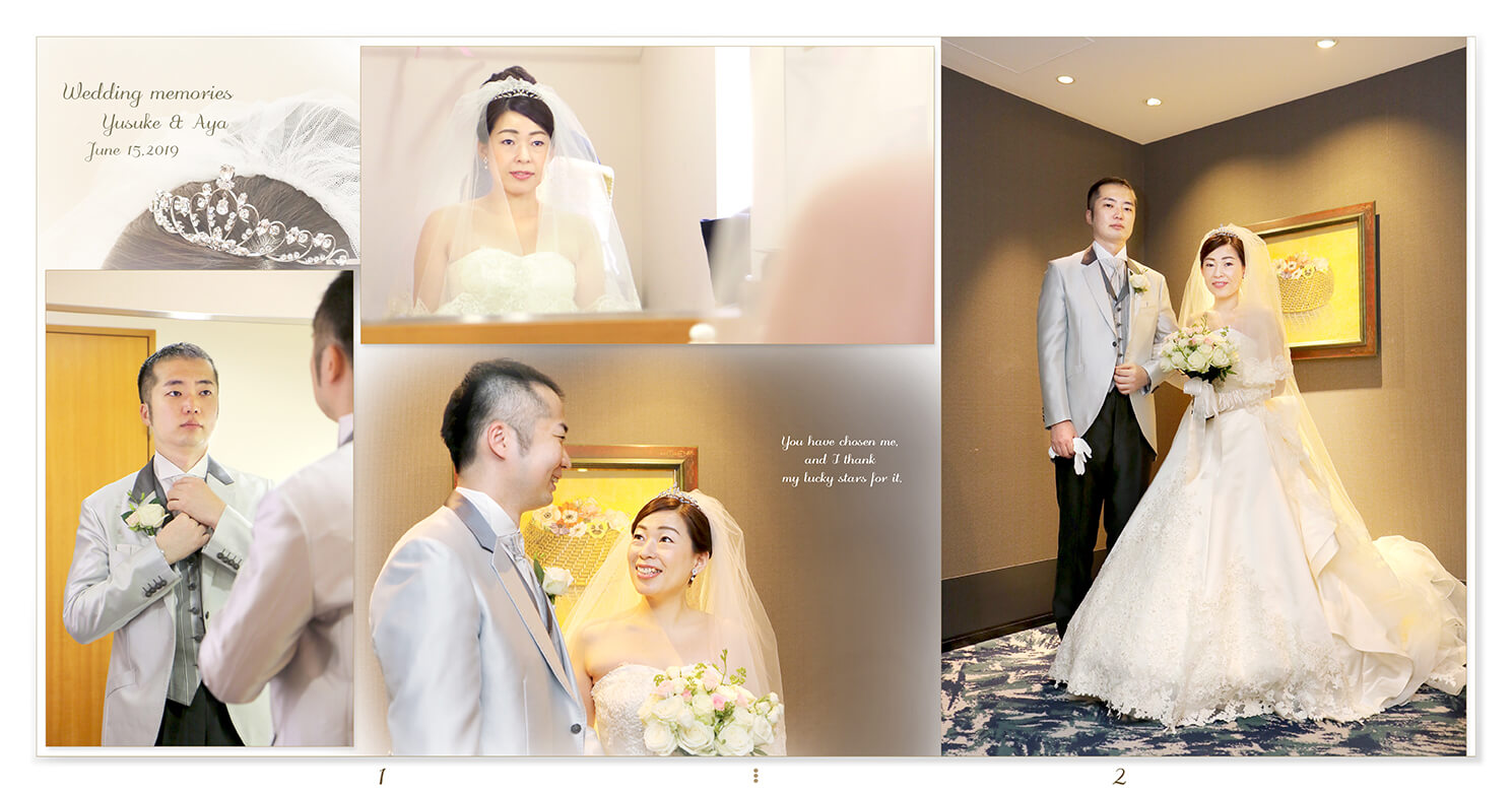 1～2ページ チャペル挙式・披露宴 結婚式アルバム