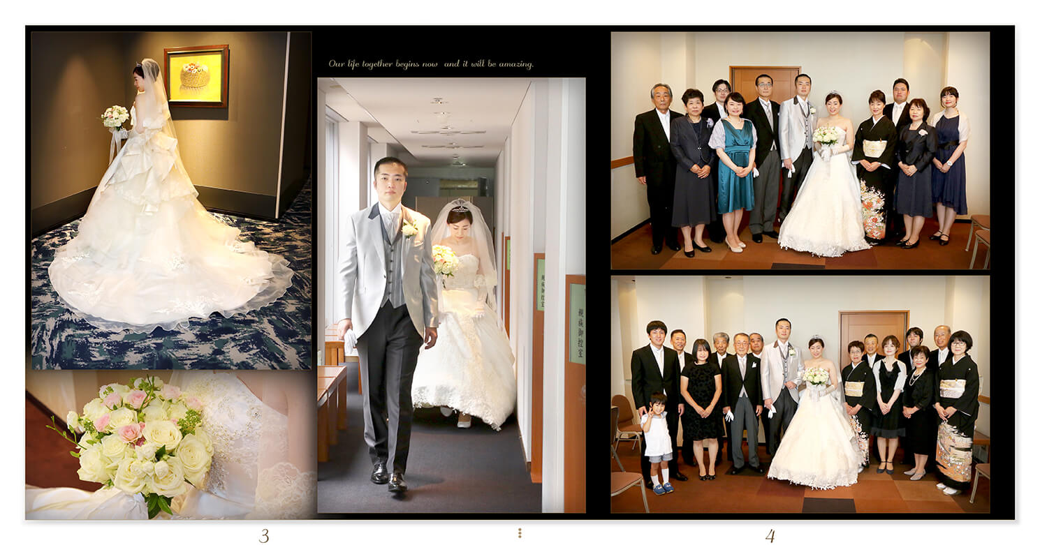 3～4ページ チャペル挙式・披露宴 結婚式アルバム