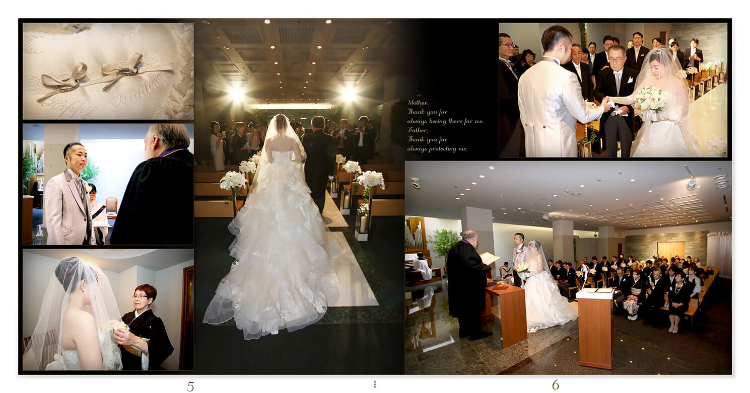 5～6ページ チャペル挙式・披露宴 結婚式アルバム