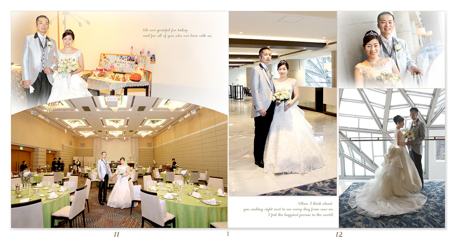 11～12ページ チャペル挙式・披露宴 結婚式アルバム