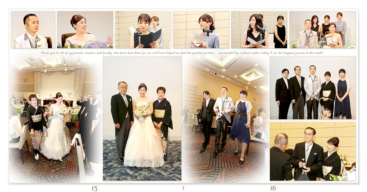 15～16ページ チャペル挙式・披露宴 結婚式アルバム