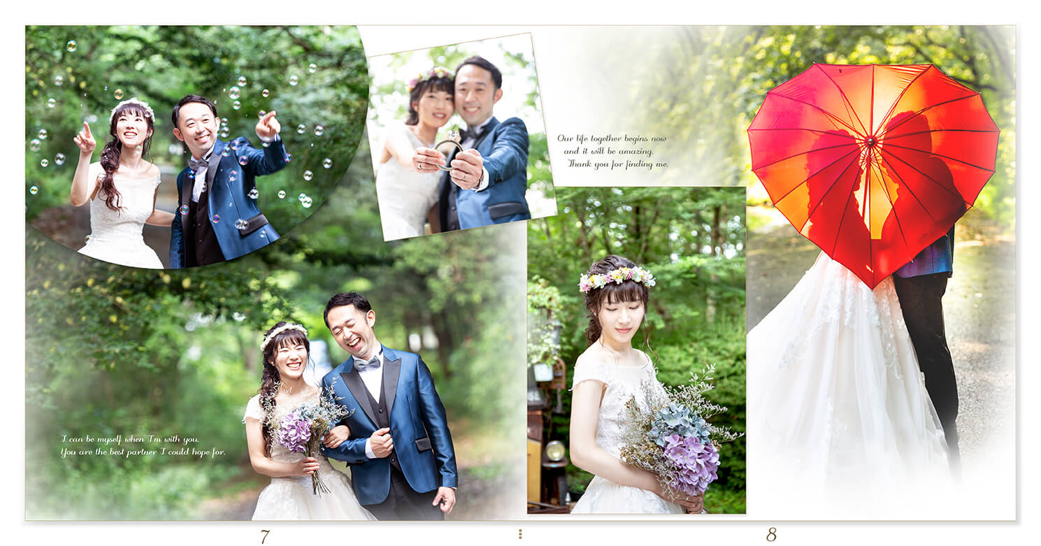 7～8ページ フォトウエディング アルバム