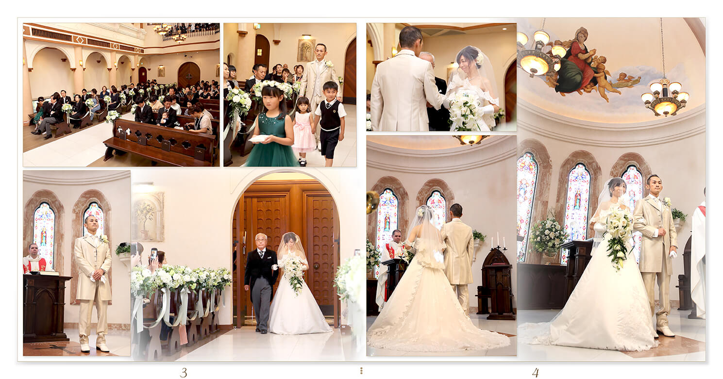 3～4ページ チャペル挙式 結婚式アルバム