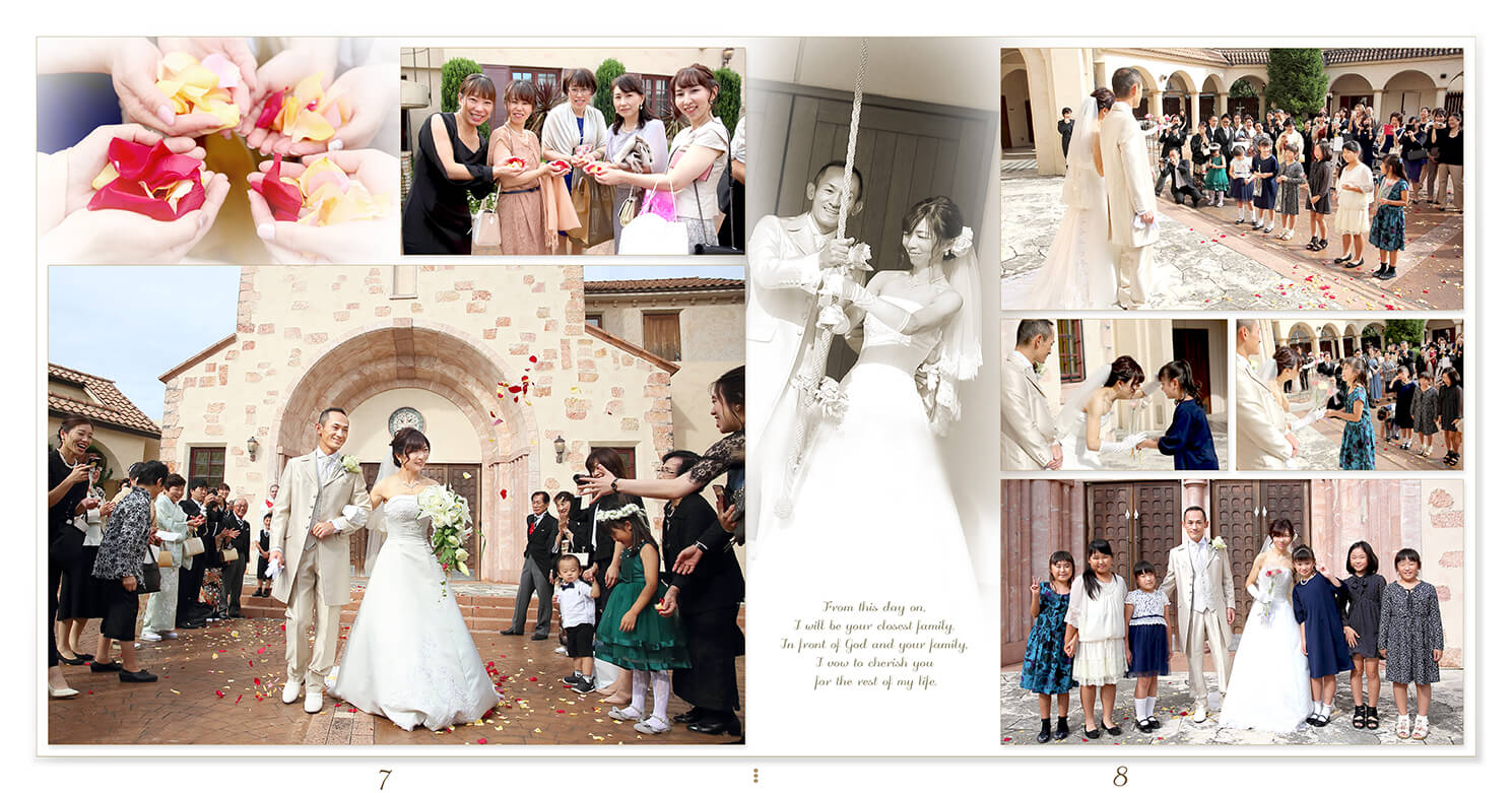 7～8ページ チャペル挙式 結婚式アルバム