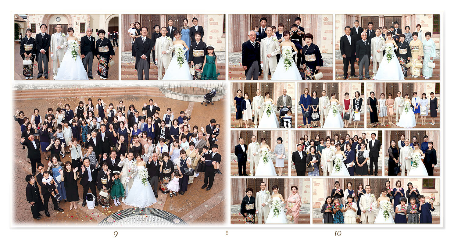 9～10ページ チャペル挙式 結婚式アルバム
