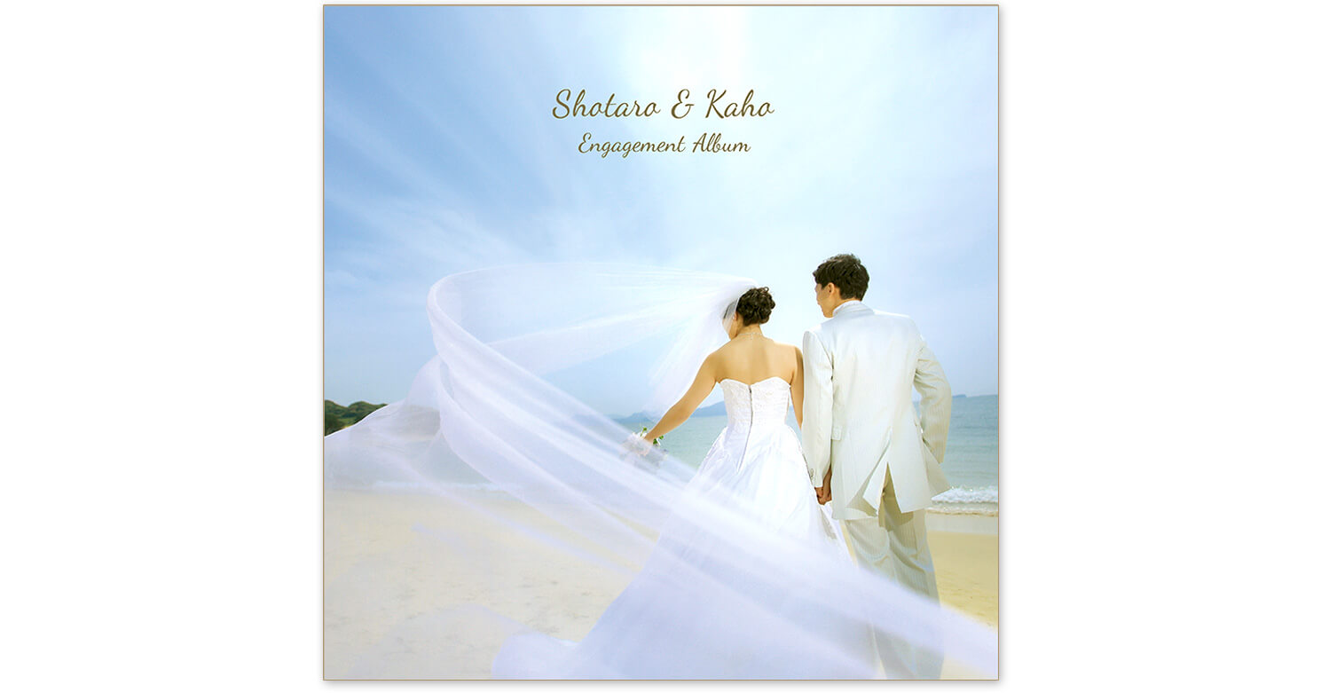 ビーチ撮影 前撮りアルバム 表紙