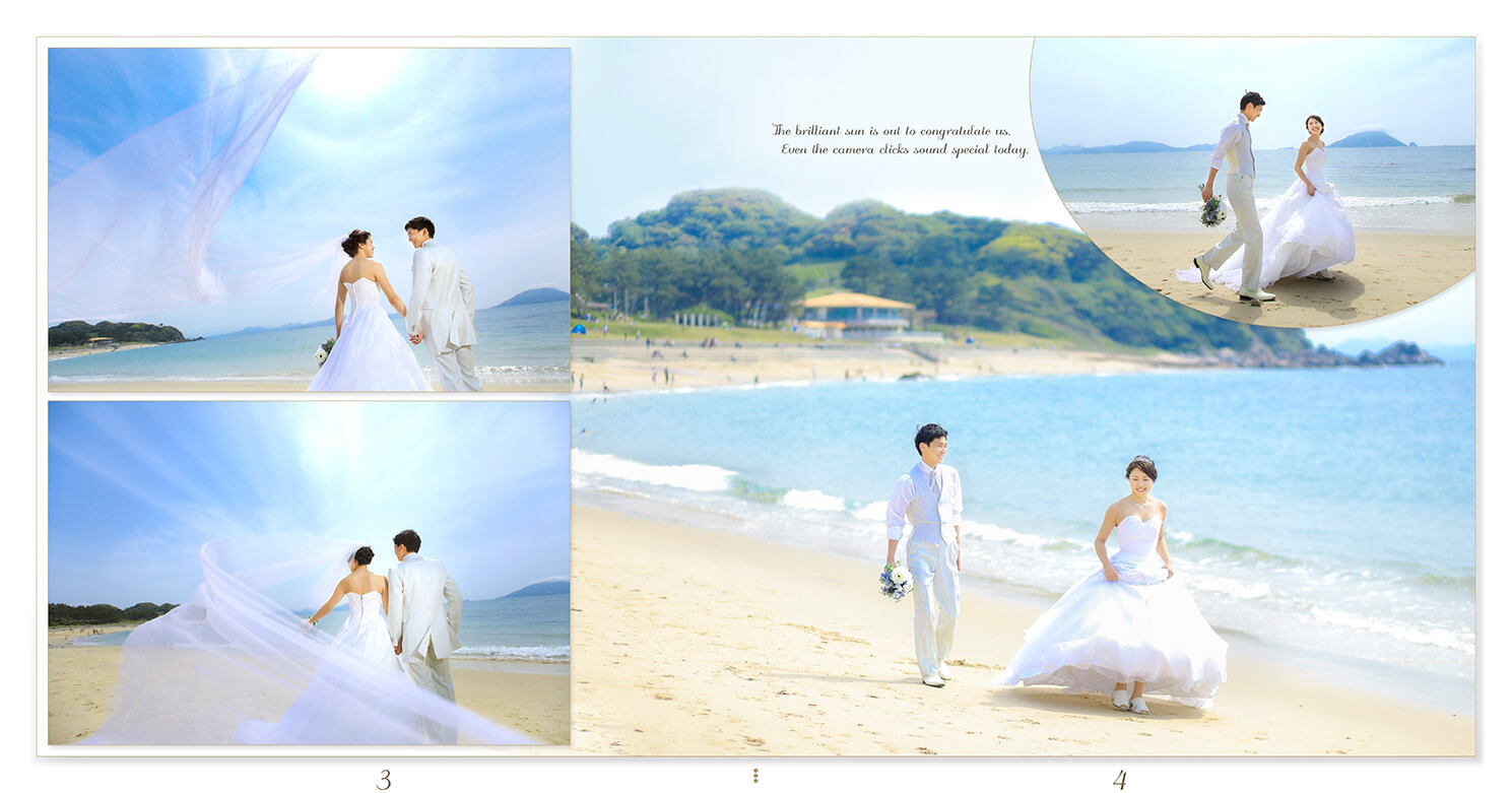 3～4ページ ビーチ撮影 前撮りアルバム