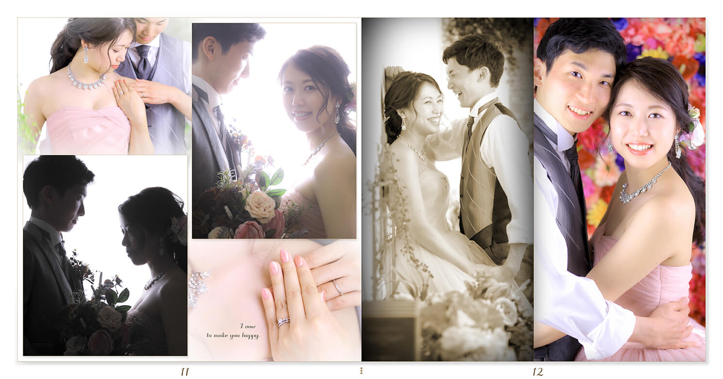 11～12ページ 友泉亭公園 前撮りアルバム