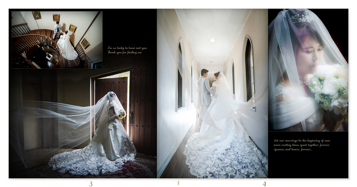 3～4ページ 仙台ゆりが丘教会 前撮りアルバム