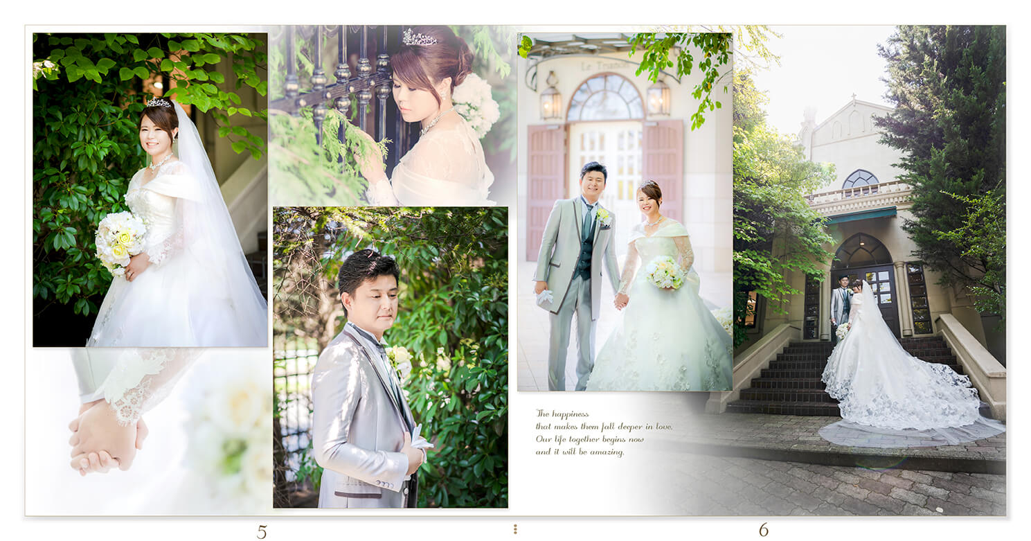 5～6ページ 仙台ゆりが丘教会 前撮りアルバム