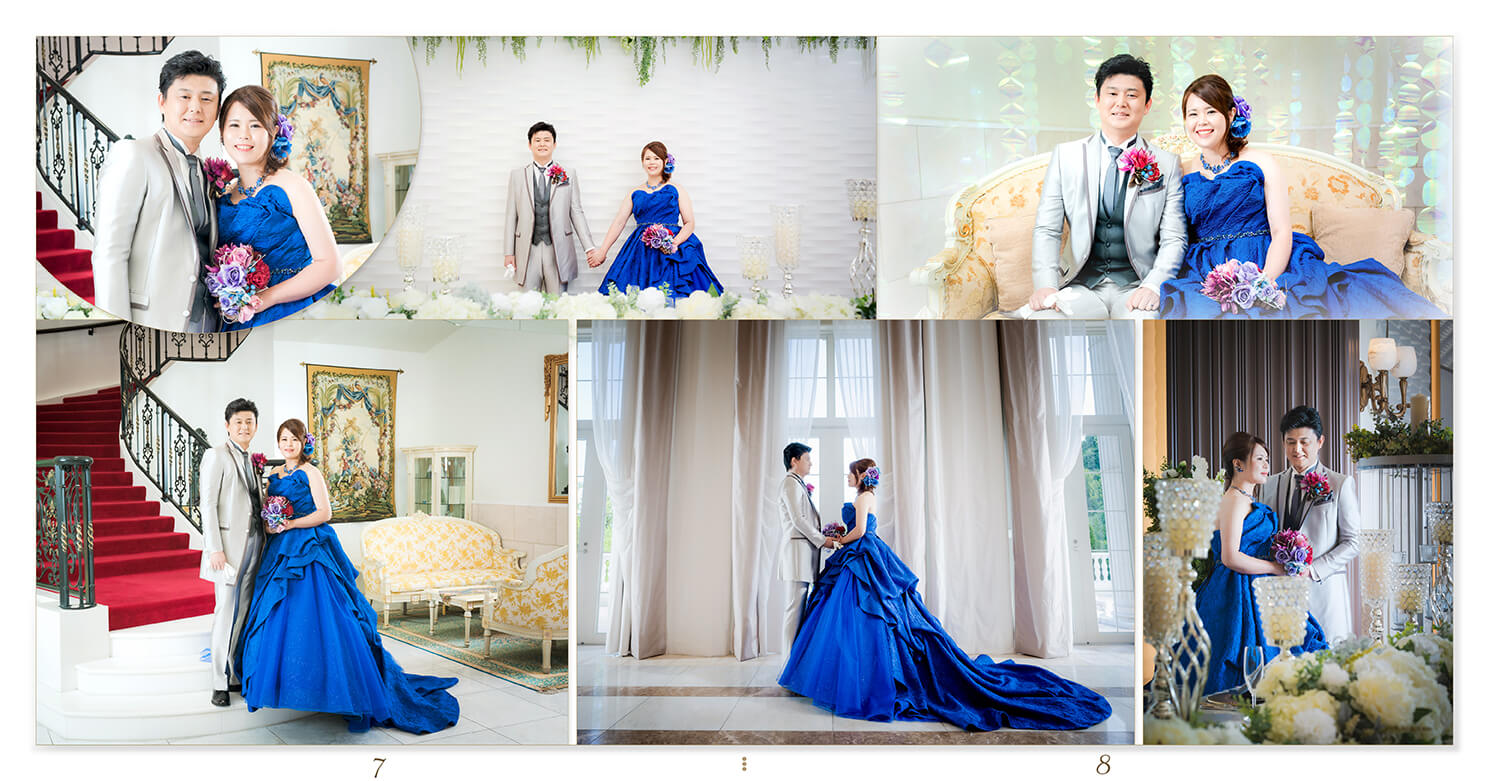 7～8ページ 仙台ゆりが丘教会 前撮りアルバム