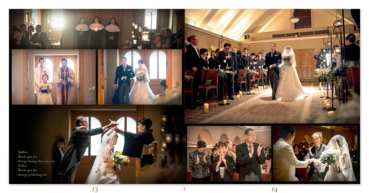 13～14ページ サンクレール教会/メゾンエルミタージュ 結婚式アルバム