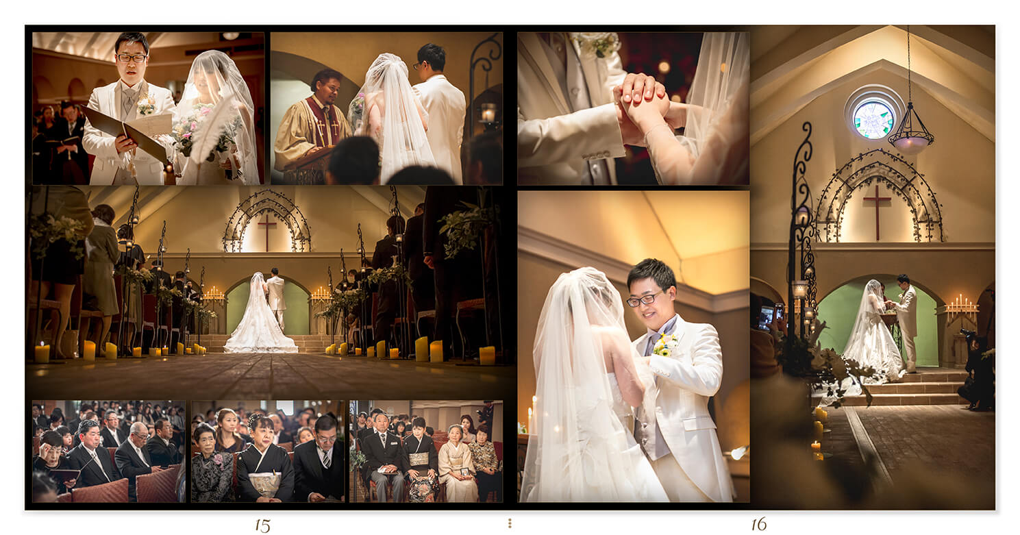 15～16ページ サンクレール教会/メゾンエルミタージュ 結婚式アルバム