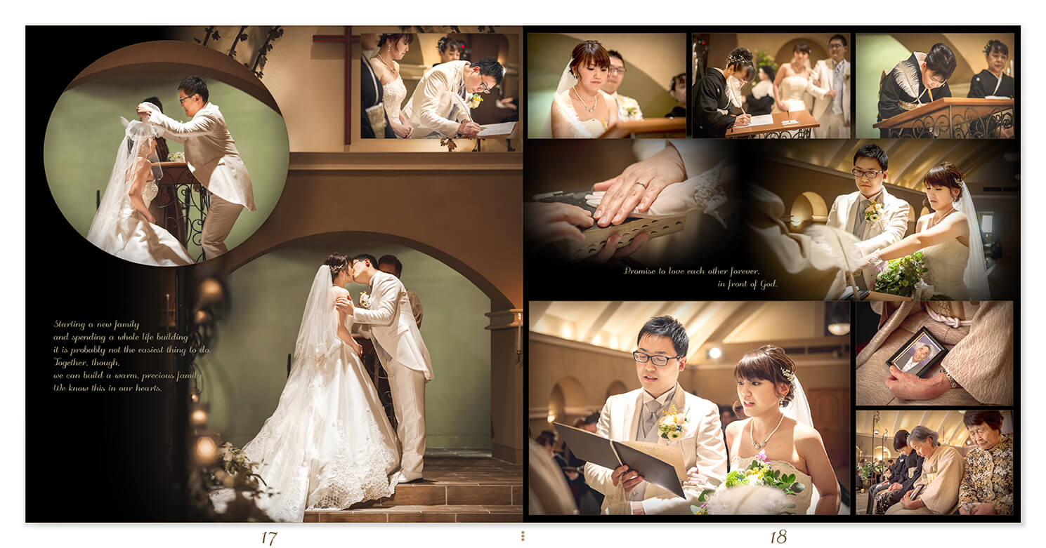 17～18ページ サンクレール教会/メゾンエルミタージュ 結婚式アルバム