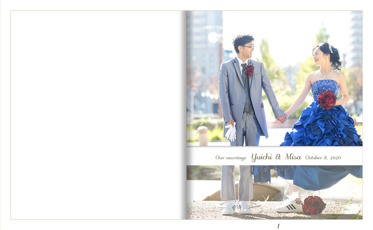 1～2ページ ビーチ撮影・和装 フォトウエディング