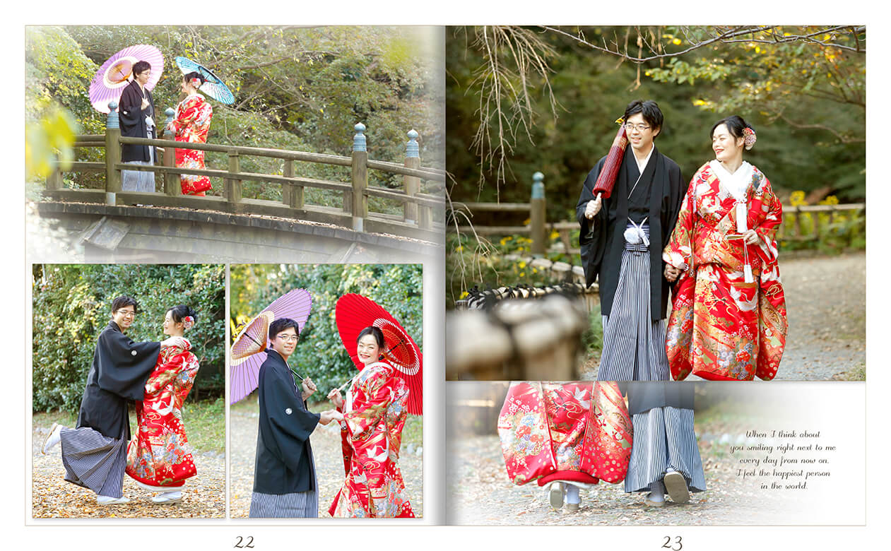 23～24ページ ビーチ撮影・和装 フォトウエディング