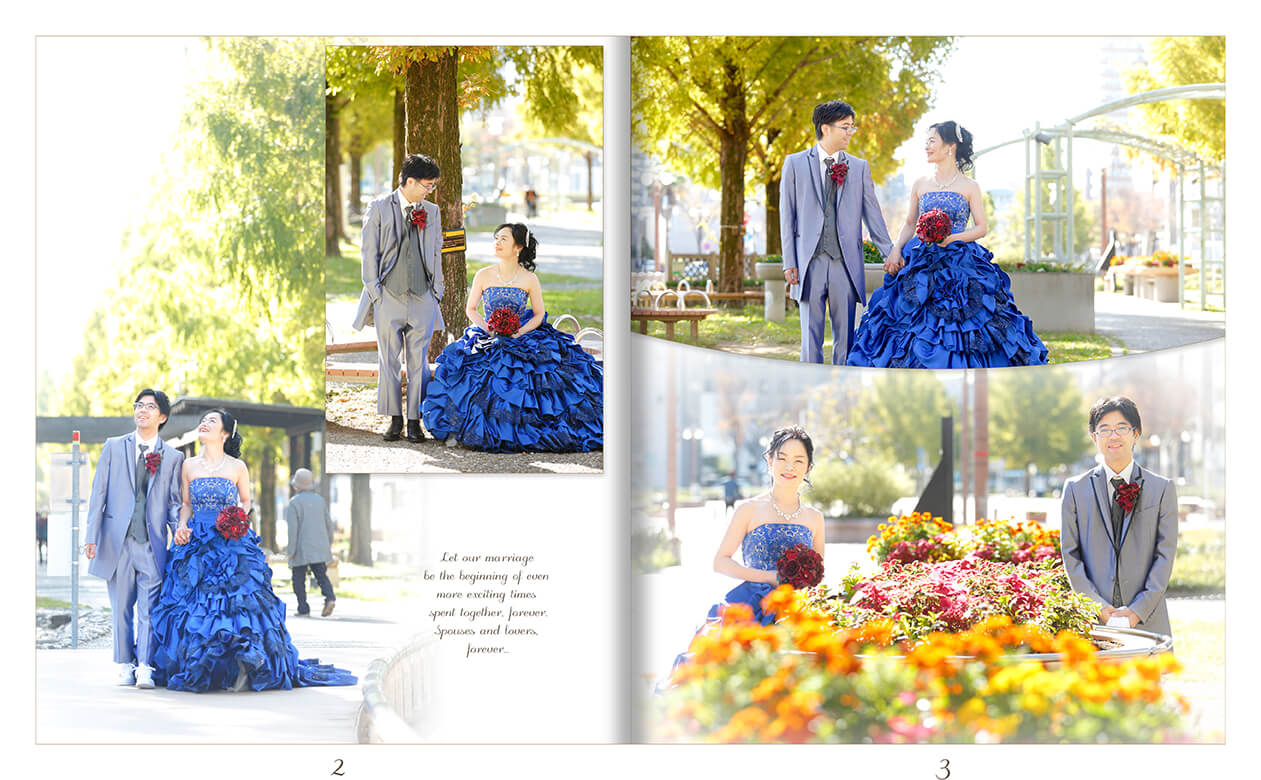 3～4ページ ビーチ撮影・和装 フォトウエディング