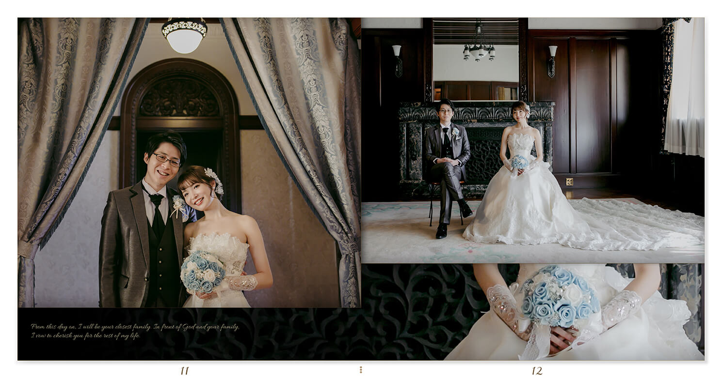 11～12ページ 旧前田侯爵邸 フォトウエディングアルバム