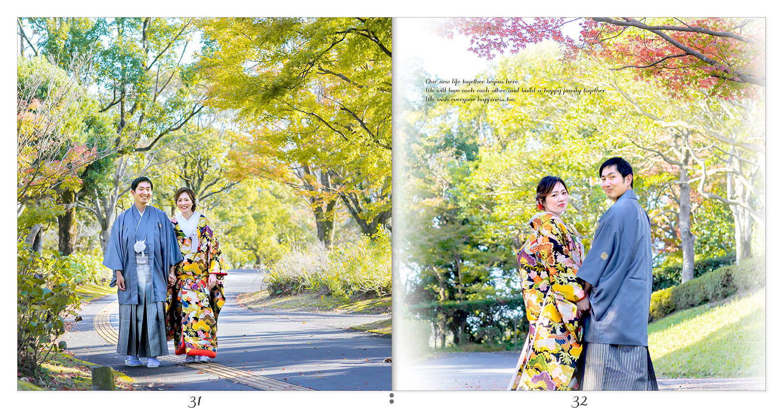 31～32ページ 吉野公園 フォトウエディングアルバム