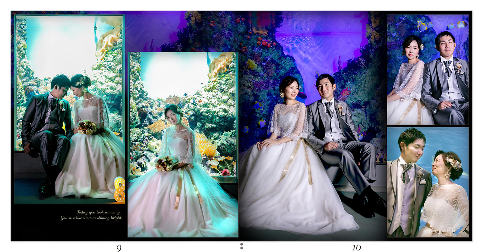 9～10ページ かごしま水族館 フォトウエディングアルバム