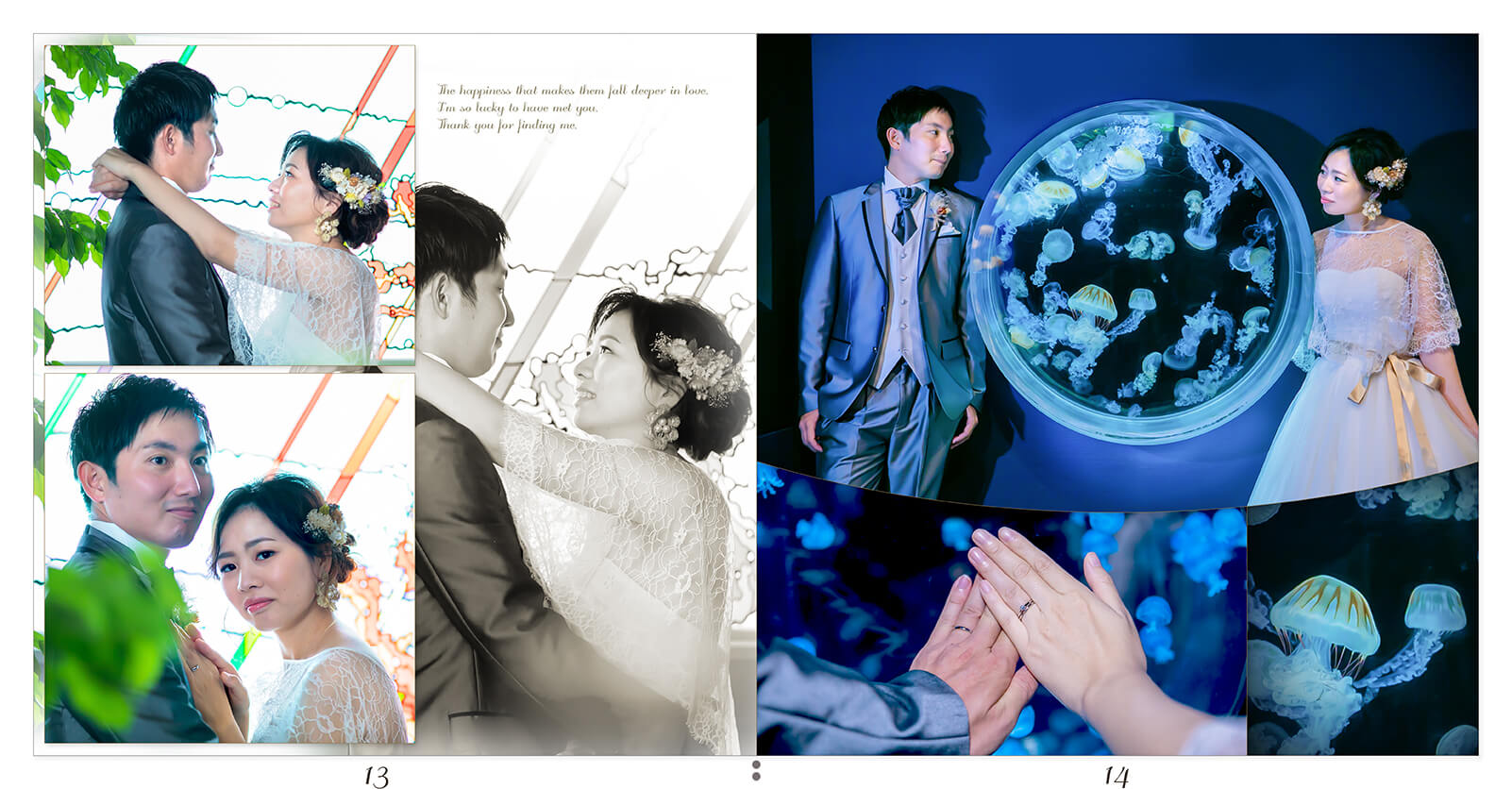 13～14ページ かごしま水族館 フォトウエディングアルバム