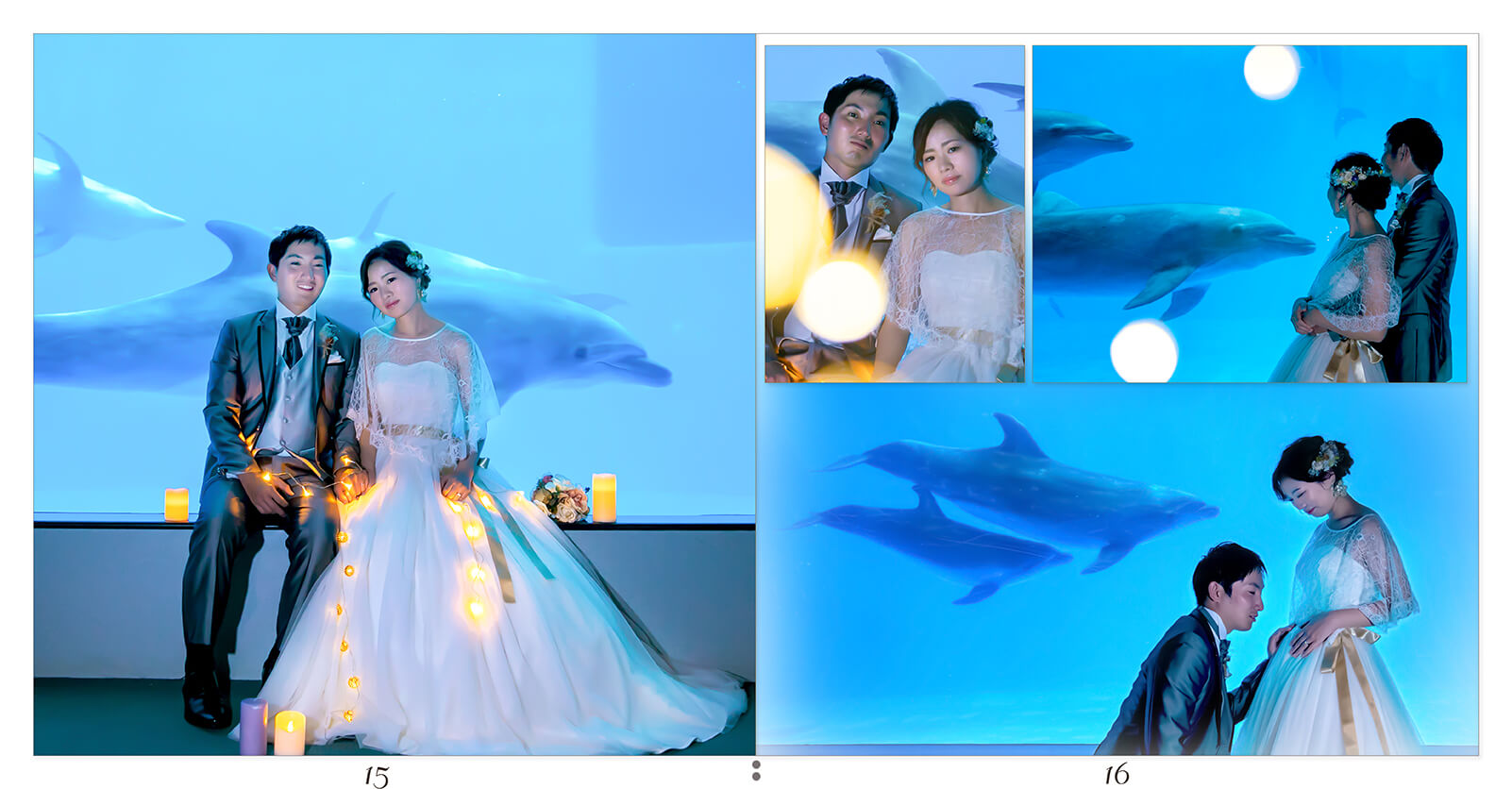 15～16ページ かごしま水族館 フォトウエディングアルバム