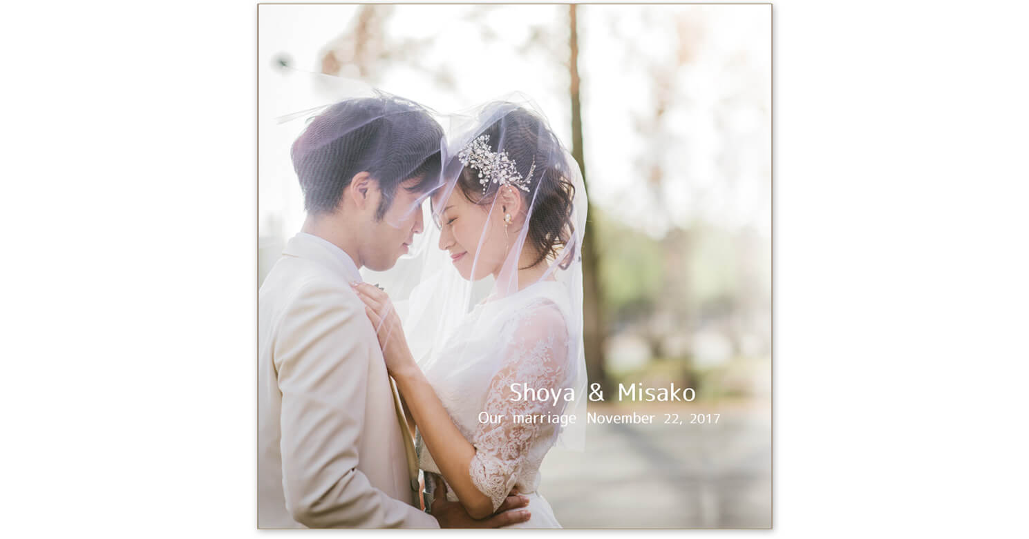 前撮りアルバム 表紙