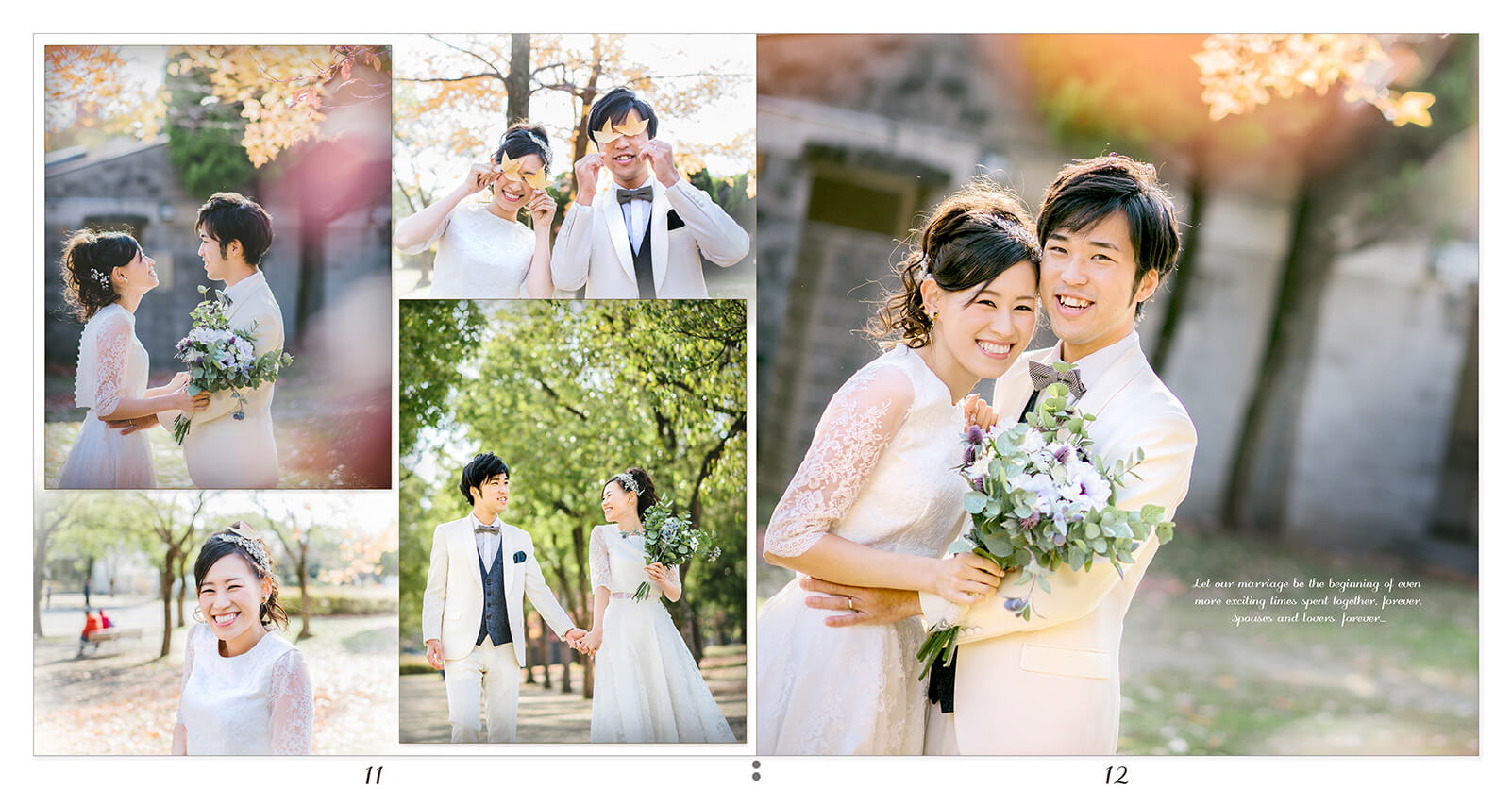 11～12ページ 前撮りアルバム