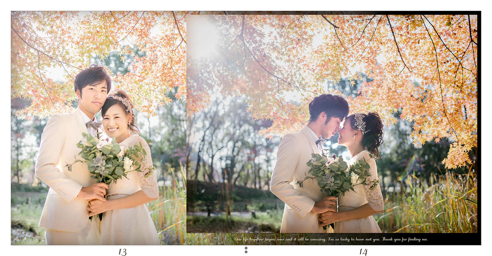 13～14ページ 前撮りアルバム